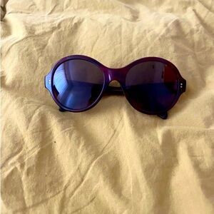 Oliver Peoples Red Round Sunglasses